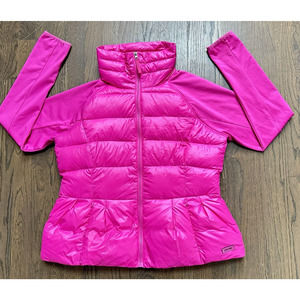 Calvin Klein Womens Ski Winter Down Jacket SZ XL Hot Pink/Fuchsia
